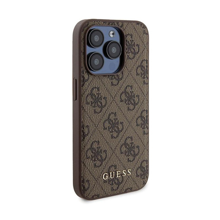 Guess Bundle Pack MagSafe 4G Metal Gold Logo - Case Set + Power Bank 5000mAh MagSafe iPhone 15 Pro Max (brown)