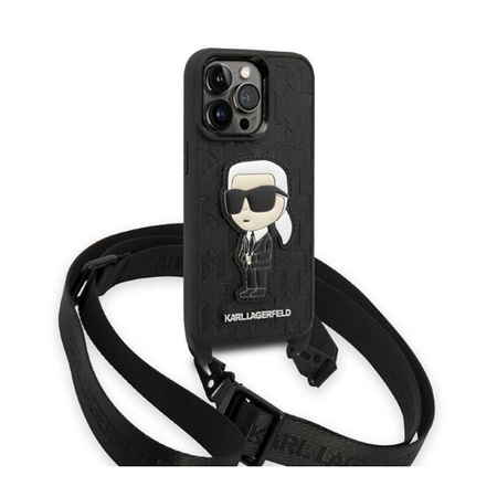 Karl Lagerfeld NFT Monogram Ikonik Patch - iPhone 14 Pro Max tok (fekete)