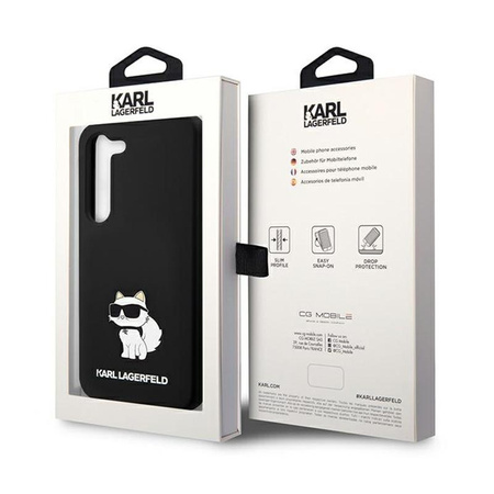 Karl Lagerfeld Silicone Choupette - pouzdro pro Samsung Galaxy S24+ (černé)