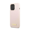 Guess Plaque logo en silicone MagSafe - Étui iPhone 13 Pro Max (rose)