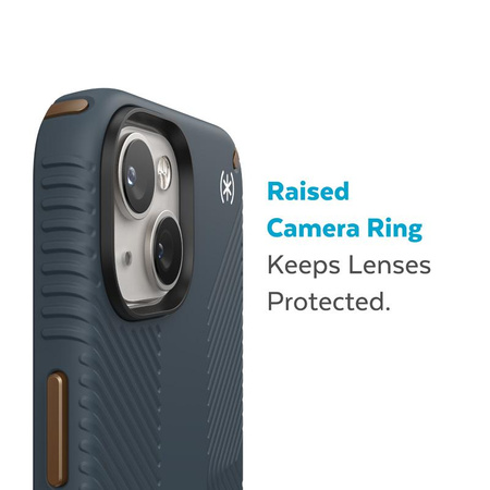 Speck Presidio2 Grip - Coque antidérapante pour iPhone 14 / iPhone 13 (Charcoal / Cool Bronze / Slate)