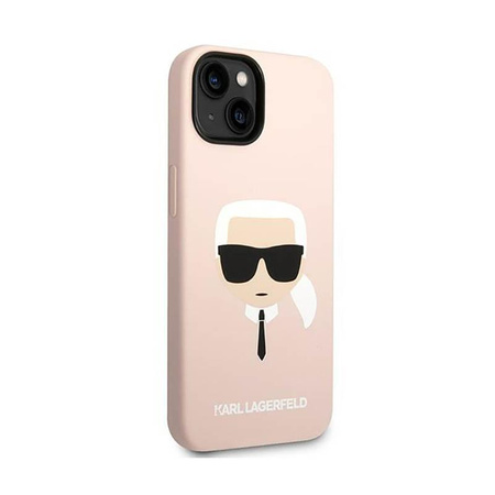 Karl Lagerfeld Silicone Iconic Karl`s Head - Coque iPhone 14 (rose)