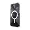 Speck Presidio Perfect-Clear s třpytkami + Gripy + MagSafe - pouzdro pro iPhone 13 s povrchovou úpravou MICROBAN (čiré/platinové třpytky)