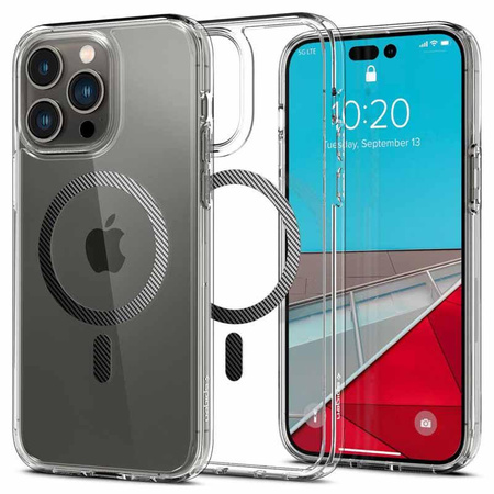 Spigen Ultra Hybrid MagSafe - étui pour iPhone 14 Pro (fibre de carbone)
