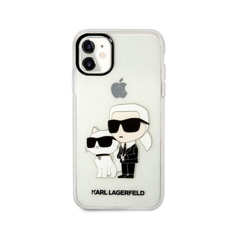 Karl Lagerfeld IML Glitter NFT Karl & Choupette - iPhone 11 Case (Transparent)