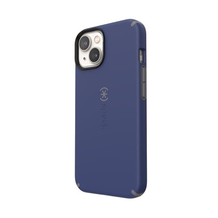 Speck CandyShell Pro - iPhone 14 / iPhone 13 Tasche mit MICROBAN-Beschichtung (Preußisch Blau / Wolkig Grau)