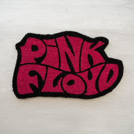 WYCIERACZKA POD DRZWI WEWNĘTRZNA, Kokosowa, z Napisem Pink Floyd, do Butów, 62x38