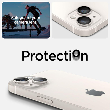 Spigen Optik.TR Camera Lens Protector - Verre de protection pour Apple iPhone 14 / iPhone 14 Plus (2 pcs) (Moonlight)