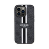 Guess 4G Printed Stripes MagSafe - Etui iPhone 15 Pro (czarny)