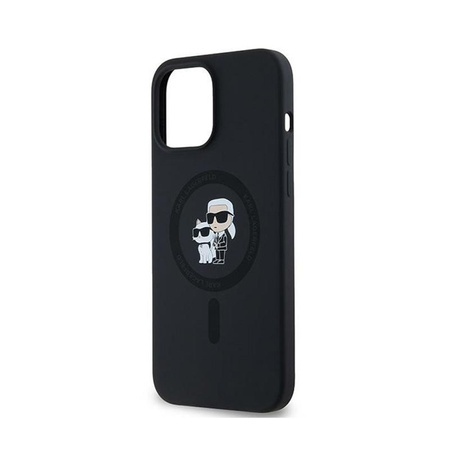 Karl Lagerfeld Silicone Karl & Choupette MagSafe - Coque iPhone 13 Pro Max (noir)