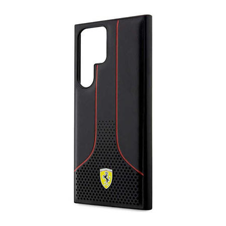 Collection Ferrari Perforated 296P - Étui Samsung Galaxy S23 Ultra (noir)