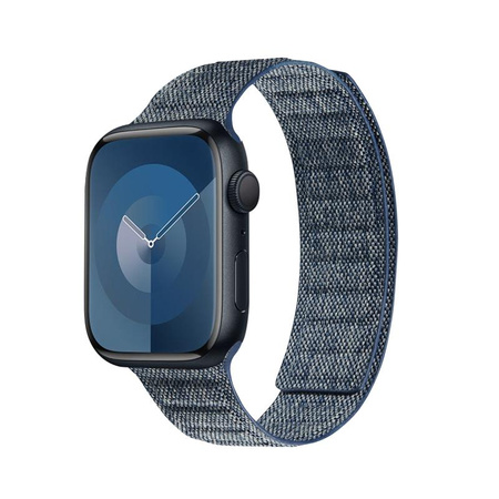 Crong Melange - Magnetisches Armband für Apple Watch 42/44/45/49 mm (blau melange)