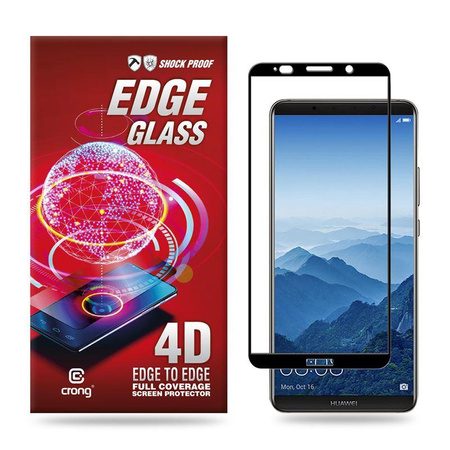 Crong Edge Glass 4D Full Glue - Celoplošné tvrzené sklo pro Huawei Mate 10