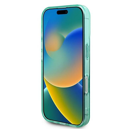 Guess IML Rhinestones MagSafe - Pouzdro pro iPhone 16 (Zelené)