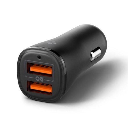 Spigen Essential EV302 - Nabíječka do auta 2x USB-A 30W (černá)
