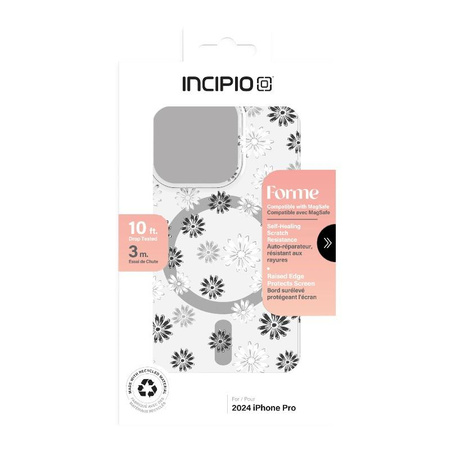 Incipio Forme MagSafe - Etui iPhone 16 Pro (Ditzy Floral Silver)