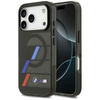 BMW M IML Metal Buttons Tricolor Lines MagSafe – Kryt iPhone 17 Pro (černý)