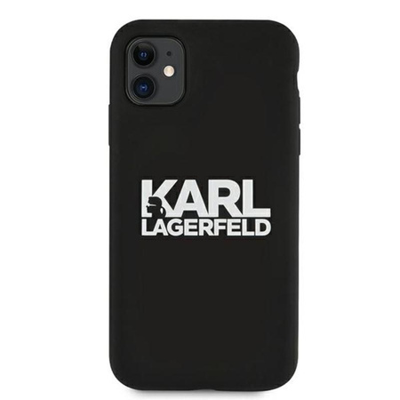Karl Lagerfeld Silikon Stack Logo - iPhone 11 Hülle (schwarz)