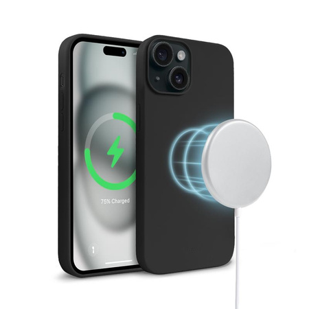 Crong Color Cover Magnetic - iPhone 15 Plus MagSafe Hülle (Schwarz)