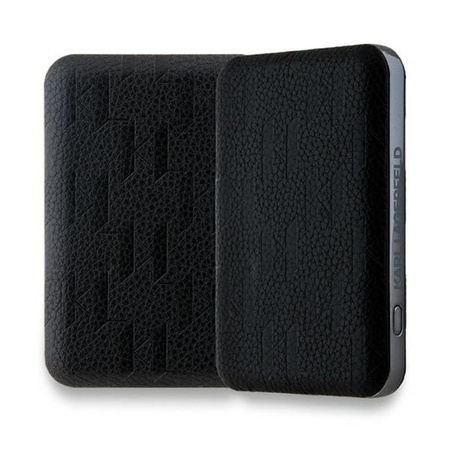 Karl Lagerfeld Karl & Choupette Head Pin MagSafe – Bezdrátová powerbanka 5000 mAh 15W (černá)