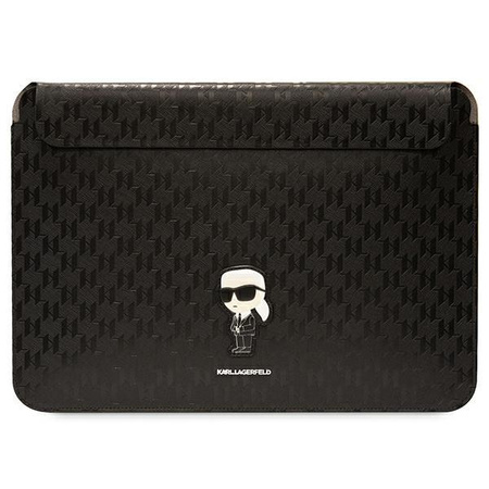 Karl Lagerfeld NFT Saffiano Monogram Iconic Karl Sleeve - pouzdro na 14" notebook (černé)