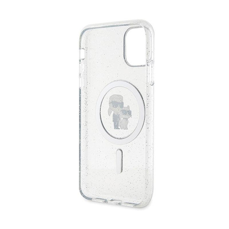 Karl Lagerfeld Karl & Choupette Glitter MagSafe - iPhone 11 Hülle (Transparent)