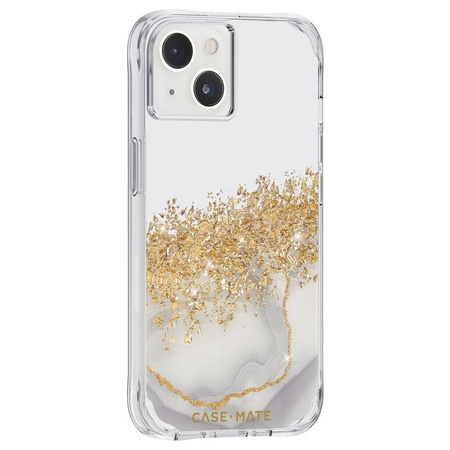 Case-Mate Karat - iPhone 14 Hülle mit Gold verziert (Marmor)