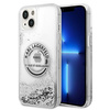 Karl Lagerfeld Liquid Glitter Round RSG Logo Case – Etui iPhone 14 Plus (srebrny)