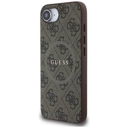 Guess 4G Ring Classic Logo MagSafe - tok iPhone 16e készülékhez (barna)