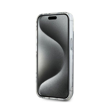 DKNY IML Checkered Mono Pattern - Coque pour iPhone 15 / 14 / 13 (noir)