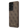 Guess 4G Metal Logo - Étui Samsung Galaxy S21 Ultra (marron)