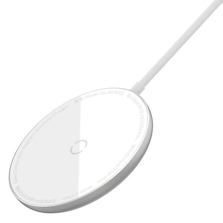 Baseus Simple Mini - Chargeur inductif sans fil 15 W Mag Safe (blanc)