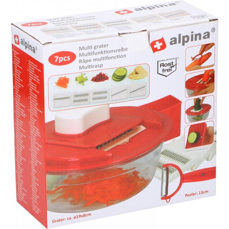 TARKA DO WARZYW Z POJEMNIKIEM + OBIERACZKA, Wielofunkcyjna, Alpina