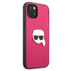 Karl Lagerfeld PU Leather Karl's Head Metal - iPhone 13 mini Case (pink)