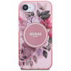 Guess IML Flowers MagSafe - tok iPhone 16e készülékhez (rózsaszín)