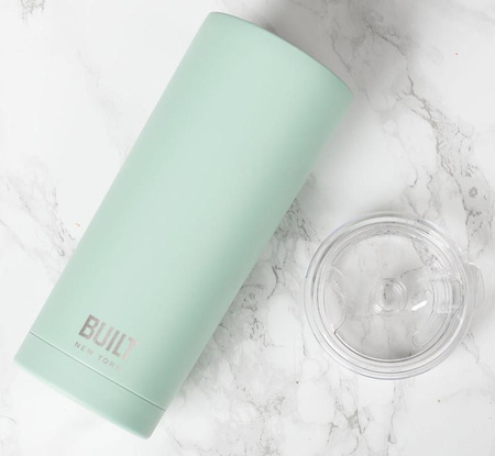 BUILT Vacuum Insulated Tumbler - Mug thermique en acier isolé sous vide 600 ml (Mint)