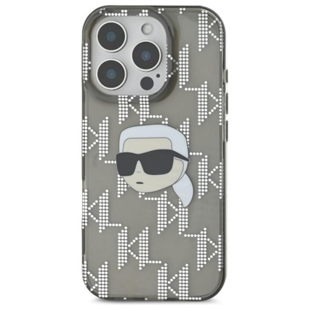 Karl Lagerfeld IML Karl Head Galvanizované pouzdro - iPhone 16 Pro (černé)