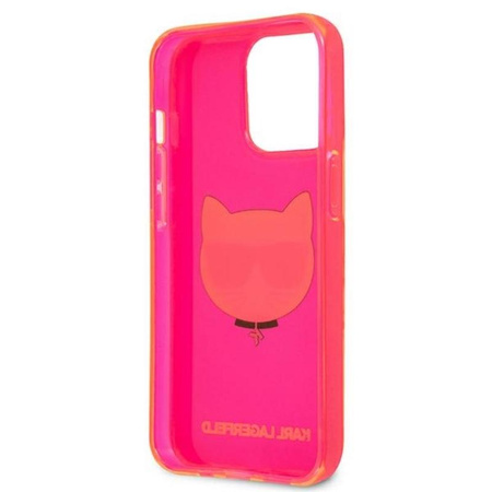 Karl Lagerfeld Choupette Head - iPhone 13 Pro Max Tasche (fluo rosa)