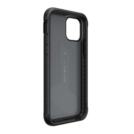 X-Doria Defense Lux - Hliníkové pouzdro pro iPhone 11 Pro (pádový test 3 m) (černá kůže)