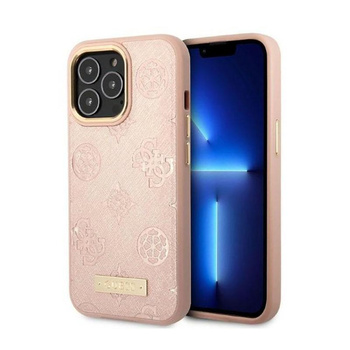 Guess Peony Logo Plate MagSafe - iPhone 13 Pro Max Case (pink)
