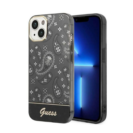 Guess Bandana Paisley - pouzdro pro iPhone 14 Plus (černé)