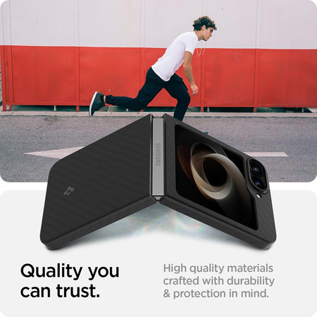 Spigen Airskin - pouzdro pro Samsung Galaxy Z Flip 6 / 7 FE (Aramidová černá)