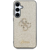 Guess Fixed Glitter Big 4G Metal Logo - étui pour Samsung Galaxy S25+ (Gold)