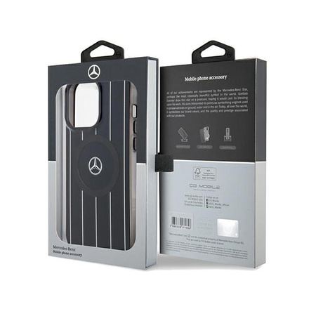 Mercedes Double Layer Crossed Lines MagSafe - iPhone 15 Pro Max tok (fekete)