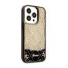 Pouzdro Guess Liquid Glitter Transculent 4G - iPhone 14 Pro (černé)