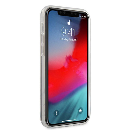 Guess Metallic Triange - Etui iPhone 12 / iPhone 12 Pro (czarny)