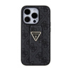 Pouzdro Guess Grip Stand 4G Triangle Strass Logo - iPhone 15 Pro Max (černé)