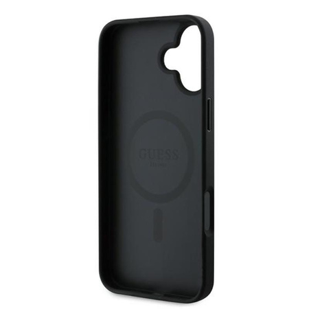 Guess 4G nyomtatott csíkos MagSafe - iPhone 16 Plus tok (fekete)