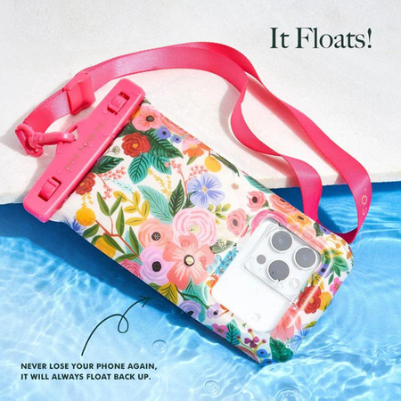 Rifle Paper Waterproof Floating Pouch - Etui wodoodporne do smartfonów do 6.7" (Garden Party Blush)