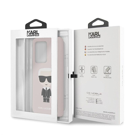 Karl Lagerfeld Fullbody Silicone Iconic - Etui Samsung Galaxy S20 Ultra (Light Pink)